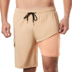 9in Mens Swim Trunks with Compression Liner Cargo Pocket 03