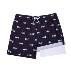 Boys Swim Trunks with Compression Boxer Brief Liner A01