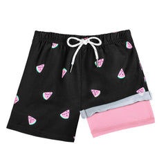 Boys Swim Trunks with Compression Boxer Brief Liner B01