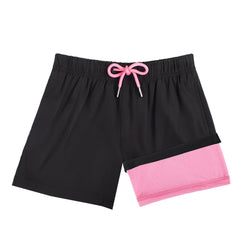 Boys Swim Trunks with Compression Boxer Brief Liner B02