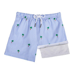 Boys Swim Trunks with Compression Boxer Brief Liner B02