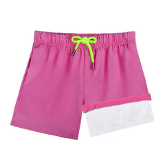 Boys Swim Trunks with Compression Boxer Brief Liner B02