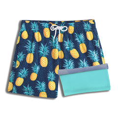 Boys Swim Trunks with Compression Boxer Brief Liner B05