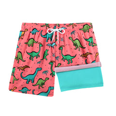 Boys Swim Trunks with Compression Boxer Brief Liner B04