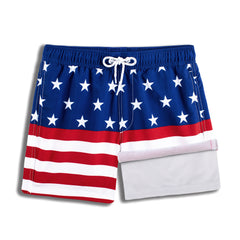 Boys Swim Trunks with Compression Boxer Brief Liner B06