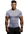 Brisira Men Coolmax Baselayer Compression Shirt Gym Athletic Workout Short-Sleeve Cool Dry Size S to 2XL