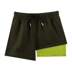 Boys Swim Trunks with Compression Boxer Brief Liner A02