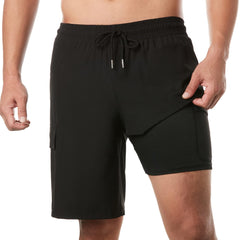 9in Mens Swim Trunks with Compression Liner Cargo Pocket 04
