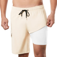 9in Mens Swim Trunks with Compression Liner Cargo Pocket 05