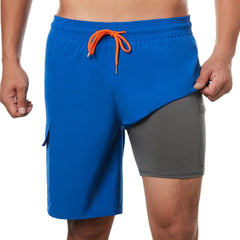 9in Mens Swim Trunks with Compression Liner Cargo Pocket 05