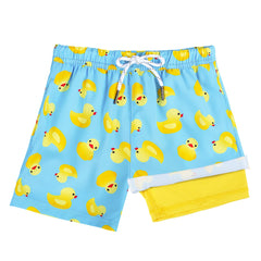 Boys Swim Trunks with Compression Boxer Brief Liner B01
