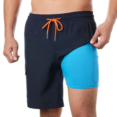 9in Mens Swim Trunks with Compression Liner Cargo Pocket 03