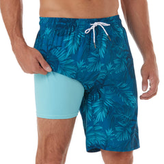9in Mens Swim Trunks with Compression Liner Cargo Pocket 03