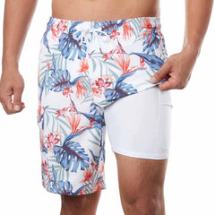 9in Mens Swim Trunks with Compression Liner Cargo Pocket 05
