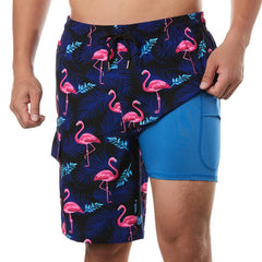 9in Mens Swim Trunks with Compression Liner Cargo Pocket 02
