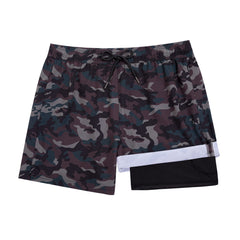 Boys Swim Trunks with Compression Boxer Brief Liner A02