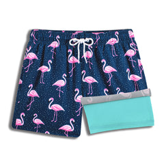 Boys Swim Trunks with Compression Boxer Brief Liner B05