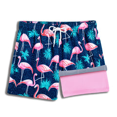 Boys Swim Trunks with Compression Boxer Brief Liner B05