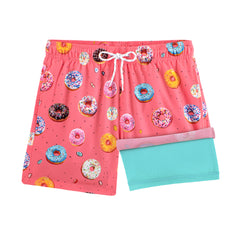 Boys Swim Trunks with Compression Boxer Brief Liner B04