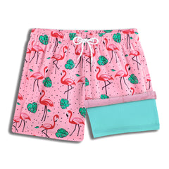 Boys Swim Trunks with Compression Boxer Brief Liner B04